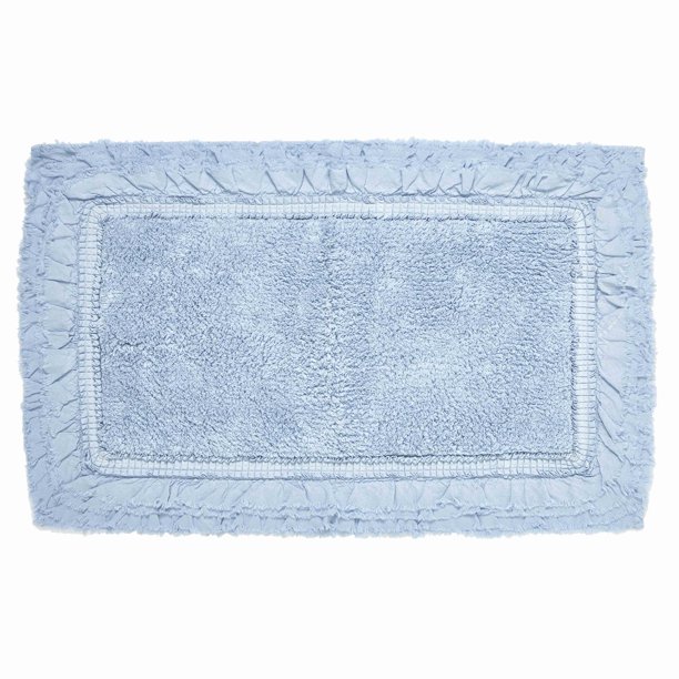 Simply Shabby Chic Ruffle Bath Rug, Blue Rush, 20 x 30 - Walmart.com