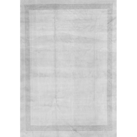 Ahgly Company Indoor Rectangle Solid Gray Modern Area Rugs, 8' x 12'