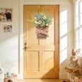 thumbnail image 7 of Cheapark Spring Door Basket Wreath Egg Decor Wall Hanging Farmhouse Floral Ornament Home Daily Entrance Decoration, 7 of 7