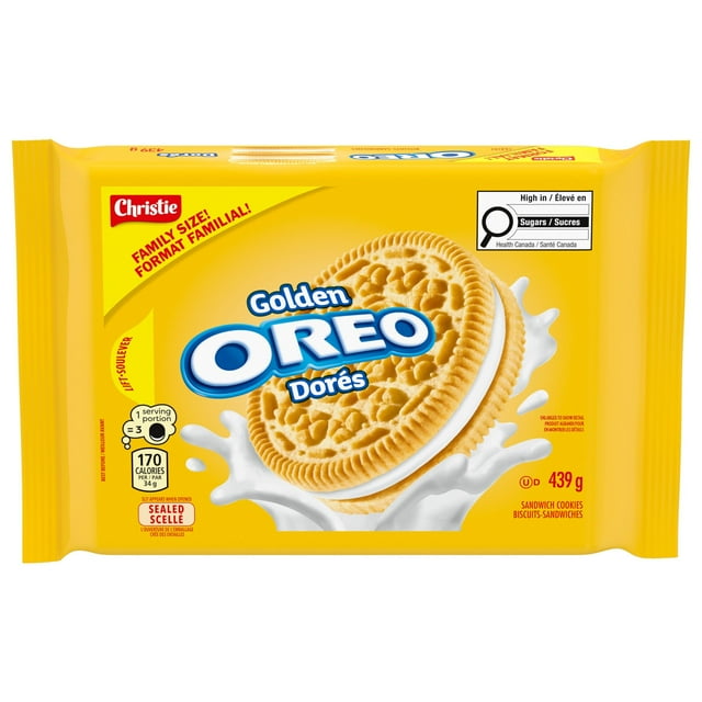 OREO Golden Vanilla Sandwich Cookies, Family Size