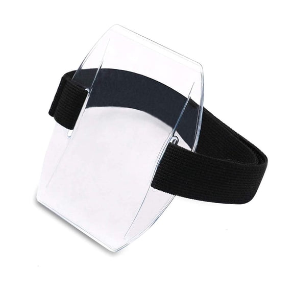 LEXSOMEO Waterproof Arm Badge Holder Armband ID Badge Holder High Visibility PVC ID Badge Holder with Adjustable Belt Clear ID Card Bag on Arm
