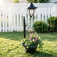 thumbnail image 1 of Solar Powered Outdoor Ironwork Pergola Shaped Ground Plug Hexagonal Street Lamp Outdoor Decorative Lamp, 1 of 8