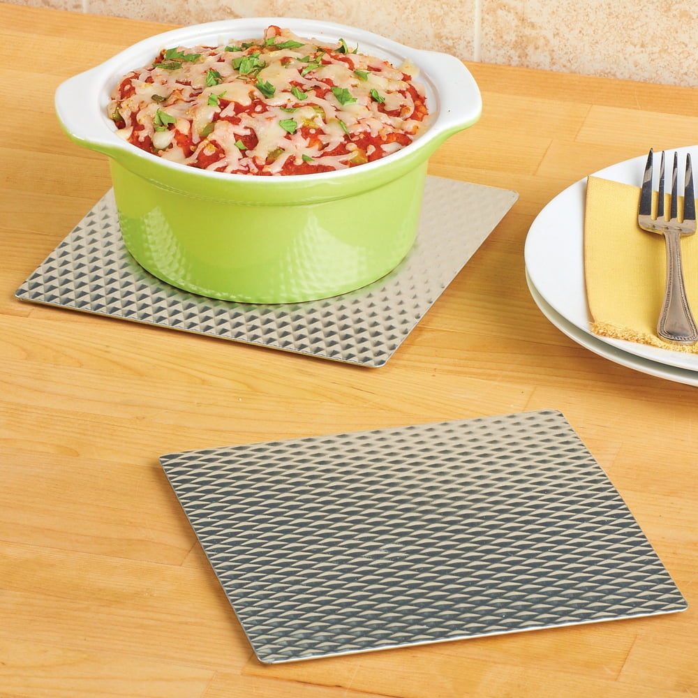 SlipResistant Insulated Hot Pads Set of 2 Protects Countertops and