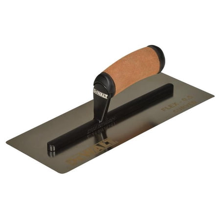 DeWALT - 0.5mm FLEX Stainless Steel Curved Trowel, Leather Handle 12in