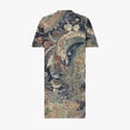 thumbnail image 5 of Pisexur Robes d'Été pour Femmes Mode Multicolore à Imprimé Floral Robe Soleil Décontractée Ample à Col en V à Manches Courtes Robes T-Shirt Fluides Surdimensionnées Robe Soleil avec Poches Grande Taille Robe Midi G-5TG, 5 of 5
