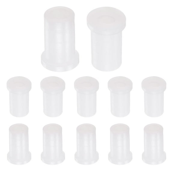 12 Packs Flanged Sleeve Bearings Plastic Bushings 4mm Bore x 7.2mm OD x 13mm Length Nylon Bushings, White