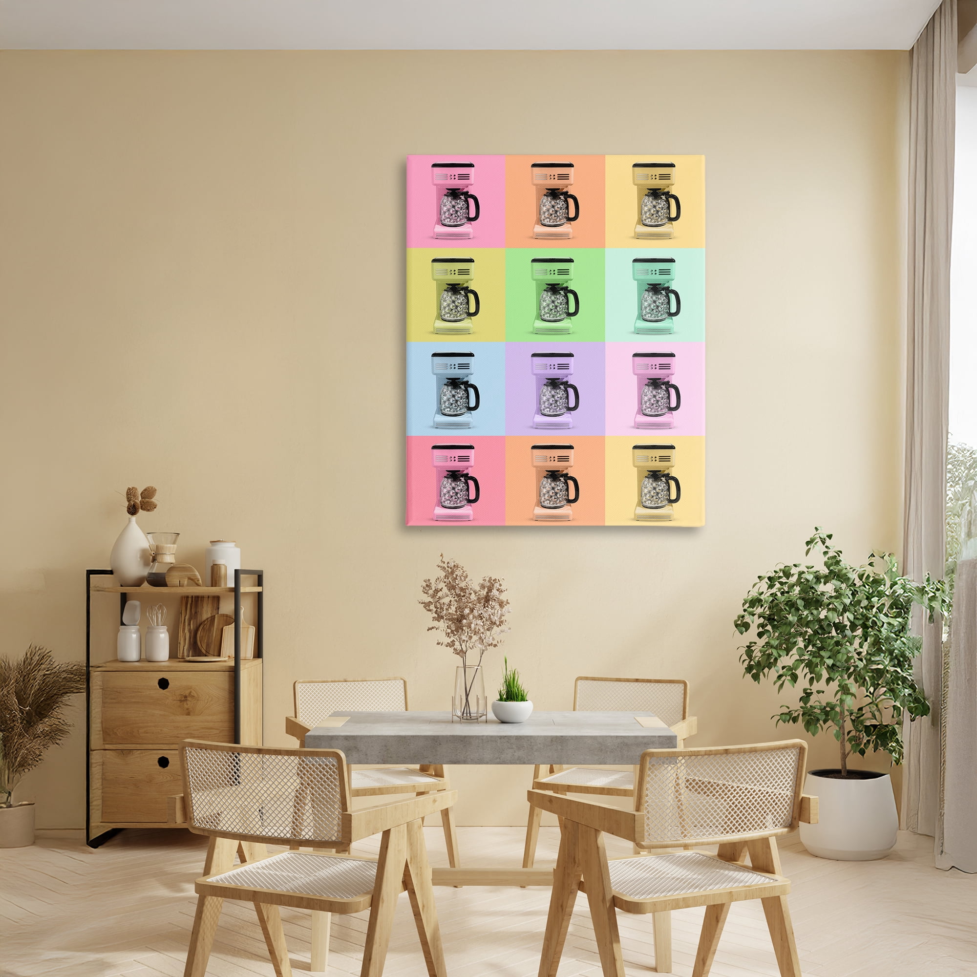 Stupell Industries Disco Coffee Maker Collage Canvas Wall Art, design by LISH Creative