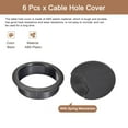 thumbnail image 3 of Uxcell 6Pack 2 Inch Cable Hole Cover ABS Office Desk Cable Wire Cord Grommet, Black, 3 of 6