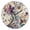 Black, variant on YAZAOO Decorative Wall Clock Size：25cm Cosmic Floral Dance Design Pattern Clock