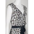 thumbnail image 3 of Emma & Michele V-Neck Elastic Waist Sleeveless Tie Waist Animal Print ITY Jumpsuit, 3 of 3