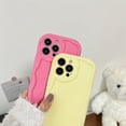 thumbnail image 3 of Compatible with iPhone 15 for Women/Girls, Cute Candy Curly Wavy Soft Silicone Bumper Protective Cover for iPhone 15, Pink, 3 of 7