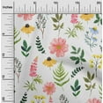 thumbnail image 2 of oneOone Cotton Jersey Light Green Fabric Floral Watercolor Sewing Craft Projects Fabric Prints By Yard 58 Inch Wide, 2 of 4