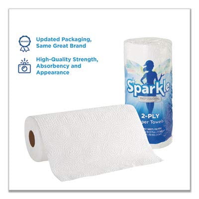 Sparkle Professional Series 2-Ply Perforated Kitchen Paper Towel Rolls by GP PRO (Georgia-Pacific), 2717201, 70 Sheets Per Roll, 30 Rolls Per Case
