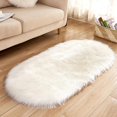 thumbnail image 3 of Japceit Super Soft Faux Sheepskin Area Rugs For Bedroom Floor Plush Carpet Faux Rug Bedside Rugs, 3 of 10