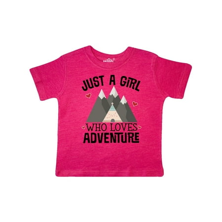 

Inktastic Just A Girl Who Loves Adventure Gift Toddler Toddler Girl T-Shirt