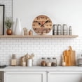 thumbnail image 4 of Wall Clock, Brown Wooden Board Silent Non Ticking Battery Operated Round Decorative Indoor Outdoor Clocks for Living Room Kitchen Bedroom Bathroom Patio 12", 4 of 6