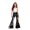 #09-Multicolour, variant on Girls Pants Size 10 Flare Pants Rock Guitar Music Note Print Flare Pants, High Waist Stretch Retro Bell Bottom Stage Performance Bootcut Trousers Back To School Clothes Multicolour