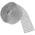 thumbnail image 4 of Rhinestone Ribbon Plastic Crystal Silver Craft Enthusiasts Diy Projects 1 Roll 0.4X16In, 4 of 9