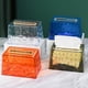 thumbnail image 5 of Soporte para Caja de Pañuelos para El Hogar, Caja de Pañuelos, Servilletas Faciales, Adhesivo Decorativo, Organizador de Servilletas Simple, Escritori Naranja Gloria Caso de tejido, 5 of 9