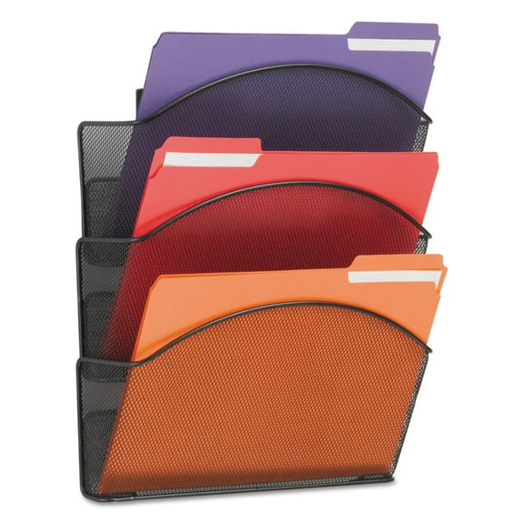 Safco Onyx Mesh Wall Pockets, Black