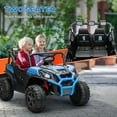 thumbnail image 4 of Qaba 24V Kids Electric Car, 2 Seater Ride on Car, Battery Powered Ride on Truck with Remote Control, Suspension System, 3 Speeds, Slow Start, Blue, 4 of 9