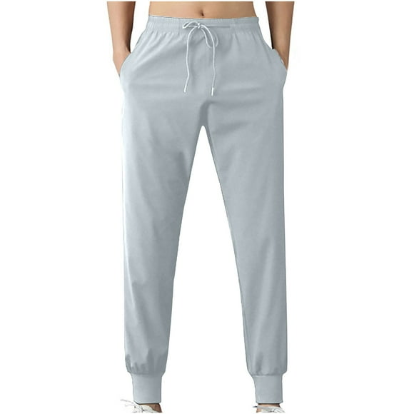 EGNMCR Men's Lightweight Pants, Cargo Pants Men, Linen Pants Men, Mens Casual Loose Fit Elastic Waist Pants Men's Casual Daily Outdoor Beach Lightweight Breathable Pants Men Pants
