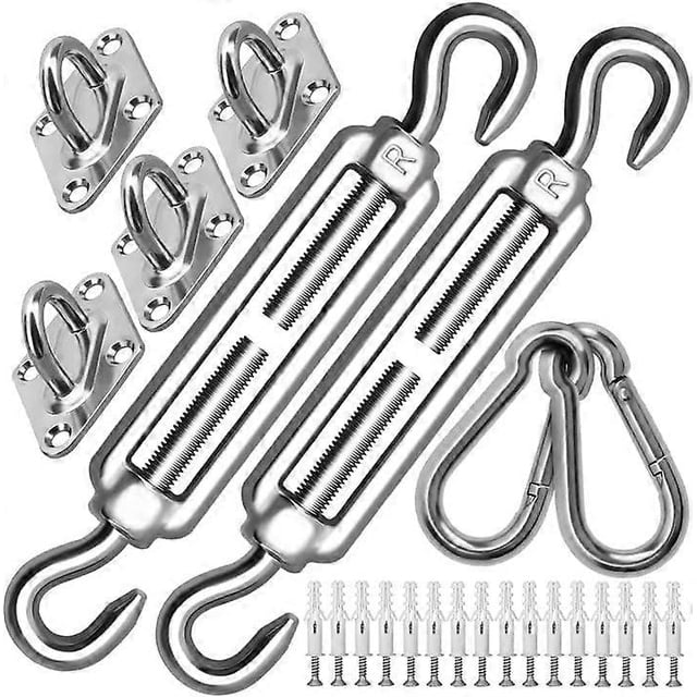 Fixation de Voile d'Ombrage M6 Robuste, Kit de Fixation d'Auvent en Acier Inoxydable 304 pour Triangle et Carré, Kit d'Accessoires (M6)