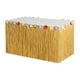thumbnail image 1 of Falda de mesa de césped artificial para Luau, falda de mesa hawaiana, centro de mesa, accesorios, vajilla Amarillo, 1 of 9