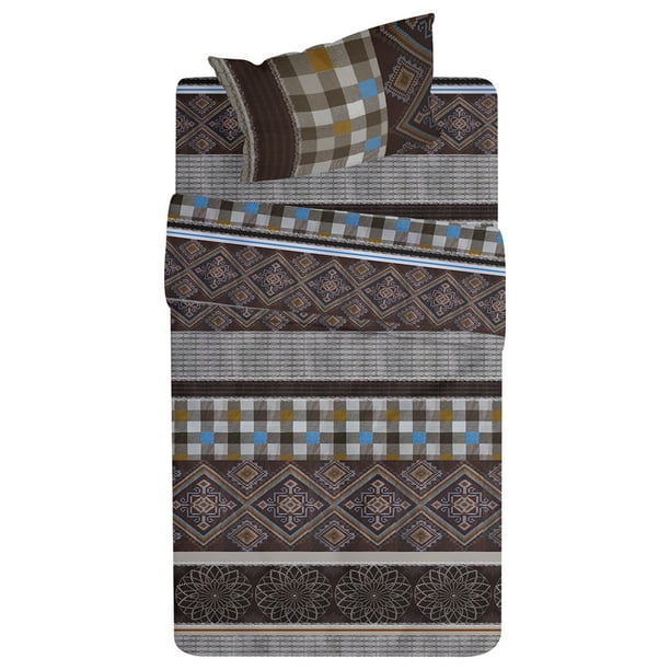 Juego De Sabanas Individuales Estampadas De Microfibra De Poliester 3 Piezas Diseño Elegante Amplias Textura Suave