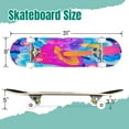thumbnail image 2 of 31'' Complete Skateboard 7 Layer Canadian Maple Double Kick Deck Skateboards Psychedelic hallucination Vibrant 60s hippie colorful art Skate Board for Beginner Adult Gifts, 2 of 5