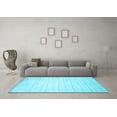 thumbnail image 3 of Ahgly Company Indoor Square Solid Light Blue Modern Area Rugs, 8' Square, 3 of 4