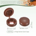 thumbnail image 2 of Screw Snap Covers, Plastic Hinged Screw Cover Caps for Home Furniture 5 mm & 100 Pack & Light Coffee, 2 of 7