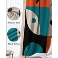 thumbnail image 3 of Burnt Orange Teal Black Blackout Curtains for Bedroom Living Room Darkening Curtains 84 Inch Length 2 Panels Set Modern Abstract Geometric Window Curtain Window Treatment Grommet Drapes 42"x84", 3 of 9