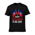 thumbnail image 5 of T-shirt Happy Haitian  Soft Cotton Adult Heat-Transfer Graphic T-Shirt - 180g Breathable Fabric, Unisex Summer Casual Wear with Durable Heat-Printed Design, 5 of 10