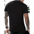 thumbnail image 2 of 1 Pce T-Shirt d'Été Décontracté pour Hommes, Tissu Tricoté en Polyester Doux et Confortable, Coupe Régulière, Manches Courtes Col Rond avec Imprimé "They Not Like Us", pour 180gsm, 2 of 5