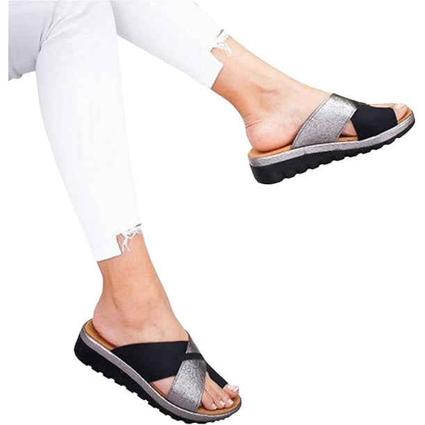 Xishao Orthopedic Sandals For Women, Bunion Corrector Sandals For Women, Summer Women Slippers Cross Strap Open Toe Sandals, Casual Soft Big Toe Foot Correction Sandal Xishao ropa