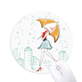 thumbnail image 1 of Umbrella Rain Lady City Dress Mouse Pad Comfortable Game Office Mat, 1 of 2