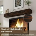 thumbnail image 5 of 48in.Solid Wood Fireplace Mantel Wall Shelves Wall Mounted Floating Shelf 48"W x 6"H x 8"D, Espresso, 5 of 5