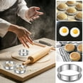 thumbnail image 3 of 12Pcs English Muffin Rings 304 Stainless Steel Crumpet Rings Nonstick Tart Rings Double Rolled Muffin Tart Rings Crumpet Ring Molds Pastry Ring Molds Muffin Rings for Home Baking Eggs Pancakes, 3 of 6
