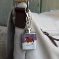 thumbnail image 3 of Clydesdale Horse Running in Snow Stainless Steel 1oz Mini Flask Key Chain, 3 of 3