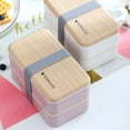 thumbnail image 1 of Original Bento Box Lunch Boxes Contenedor Paquete Divisor Estilo Japonés con Utensilios Cuchara y Tenedor (Rosa) BANYUO  Hogar, 1 of 5