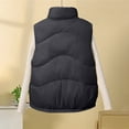 thumbnail image 4 of Qulqfy Quilted Jacket Women Puffy Plus Size Black Stand Collar Zip Up Sleeveless Puffer Vest Womens Fall Jackets XXL, 4 of 4