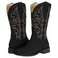 thumbnail image 3 of SheSole Women's Square Toe Cowgirl Cowboy Boots Western Female Black US 7, 3 of 7