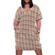 thumbnail image 1 of Vestido holgado de cuadros oscuros con bolsillos, vestido holgado de verano, conjuntos elegantes para mujer, vestidos de mujer, 1 of 6