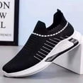 thumbnail image 4 of Zapatos de hombre de verano con tejido volador, transpirables, modernos, deportivos, de gran tamaño, informales, calcetines sencillos, 4 of 6