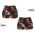 thumbnail image 5 of Fotbe Rose Flowers Seamless Shorts, Womens Workout Shorts High Waist Stretch Booty Short for Gym/Yoga/Running/Biking-, 5 of 9