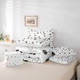 thumbnail image 6 of Homewish Cute Dog Paws 7-Piece Twin Bedding,Cartoon Pet Themed Bedding Comforter Set,White,Polkadot Reversible, 6 of 8