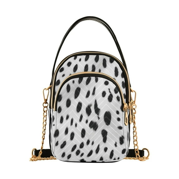 ALAZA Chain Crossbody Bags for Women Polka Dots Shoulder Handbag Phone Purse
