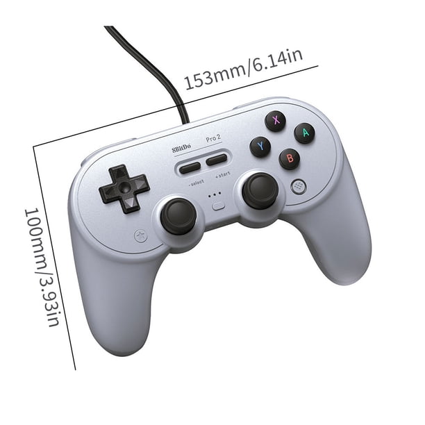 Agarre 8BitDo Pro 2 Controlador de juegos con cable USB Gamepad Computadora portátil Juego Joystick
