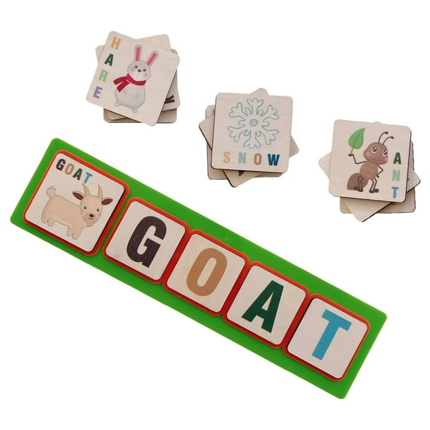 Juego de rompecabezas de ortografía del alfabeto, juegos de combinación de palabras, juguete de aprendizaje de ortografía divertido y Adorable para